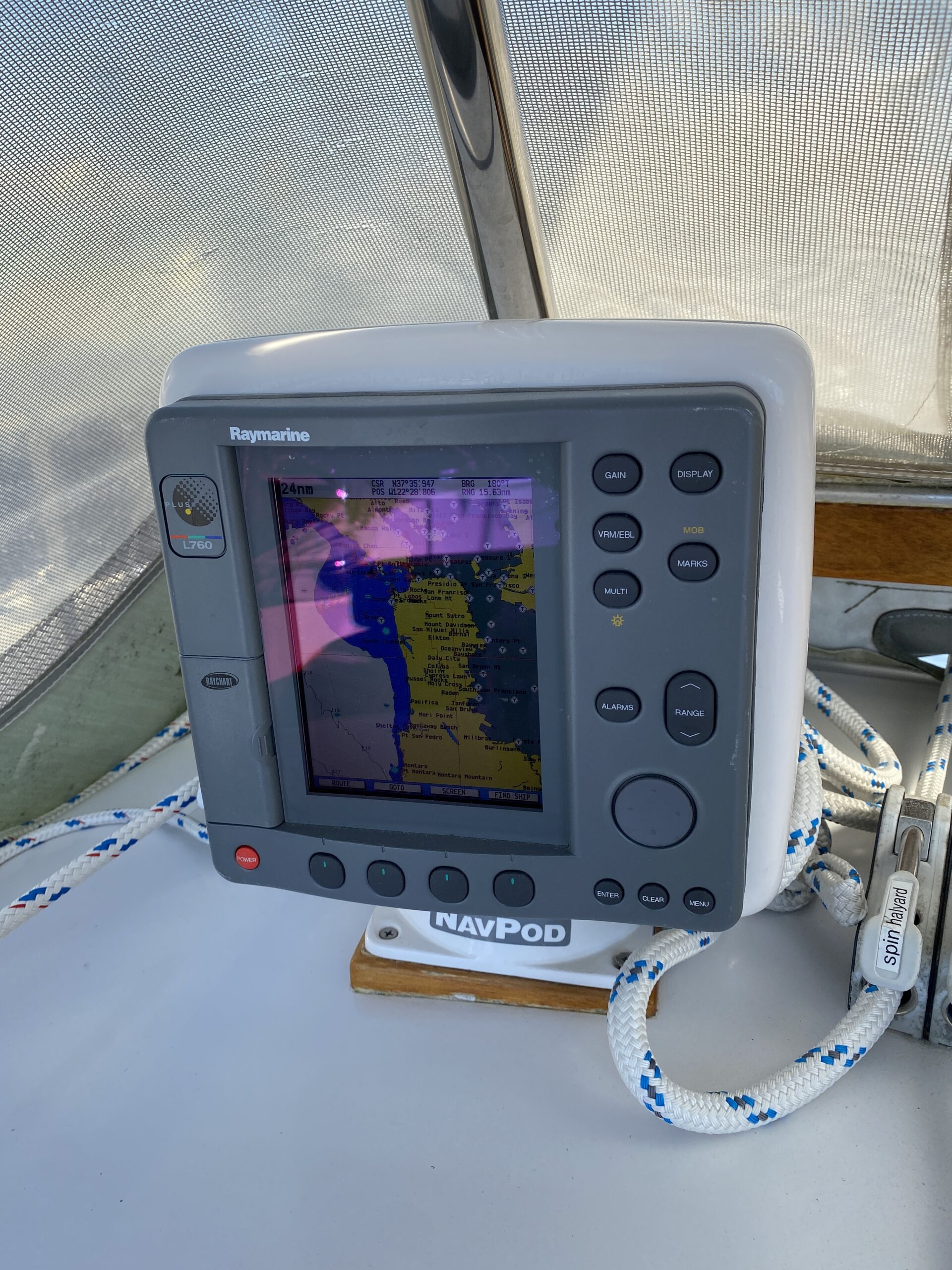 Sonar Fish Finder at Cockpit