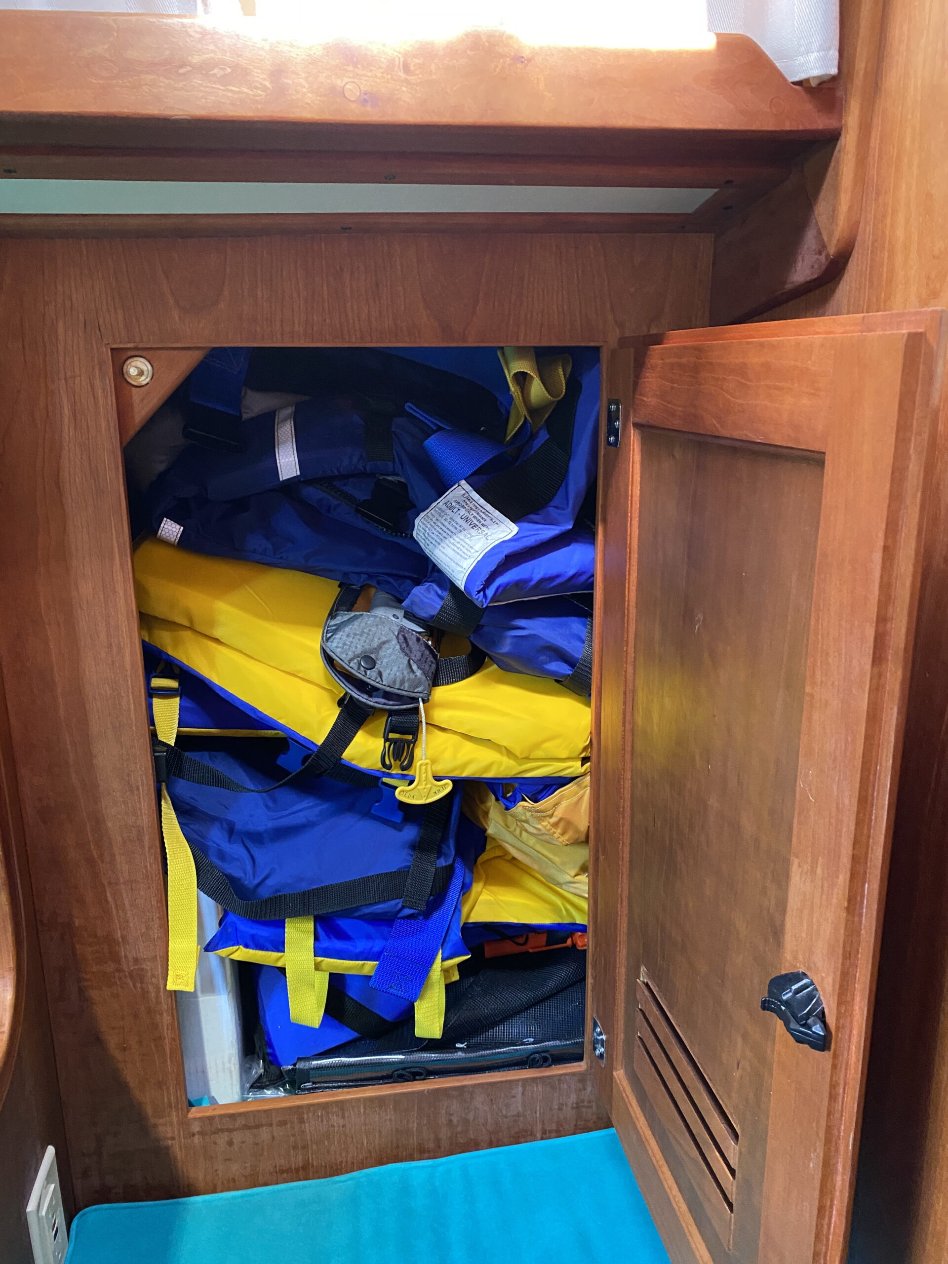 Storage Locker and Included Life Vests