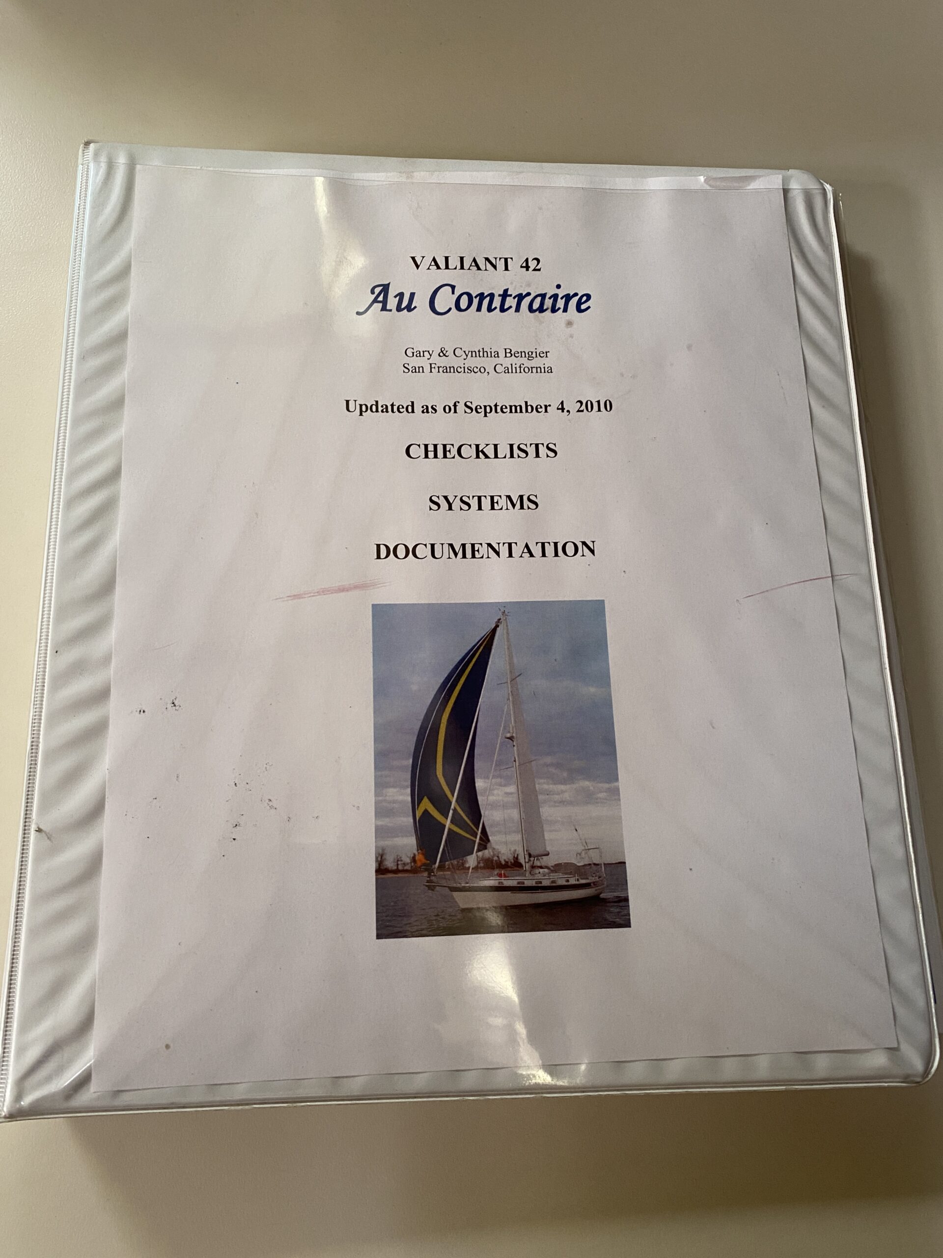 Checklists and Systems Manual - Au Contraire